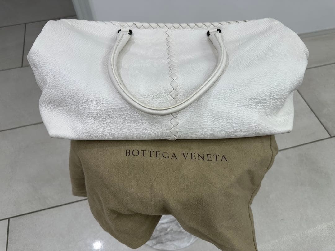 ボッテガヴェネタ　ボストンバッグ　ホワイトレザー　美品