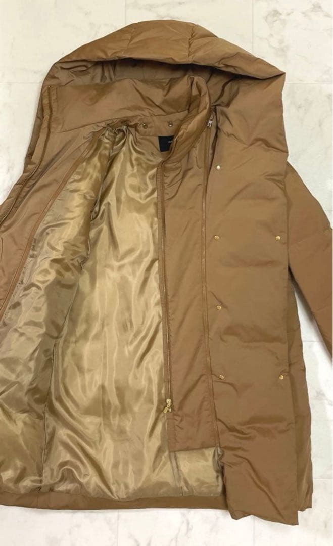 ☆極美品☆フレームワーク 定価49,500円 フードダウンコート ベージュ 40