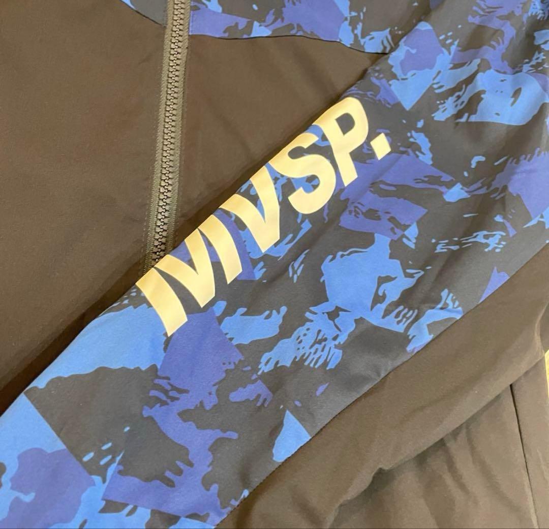 デサント　上下セット　ウインドブレーカー上下　ヒートナビ　総柄　ブルー　M