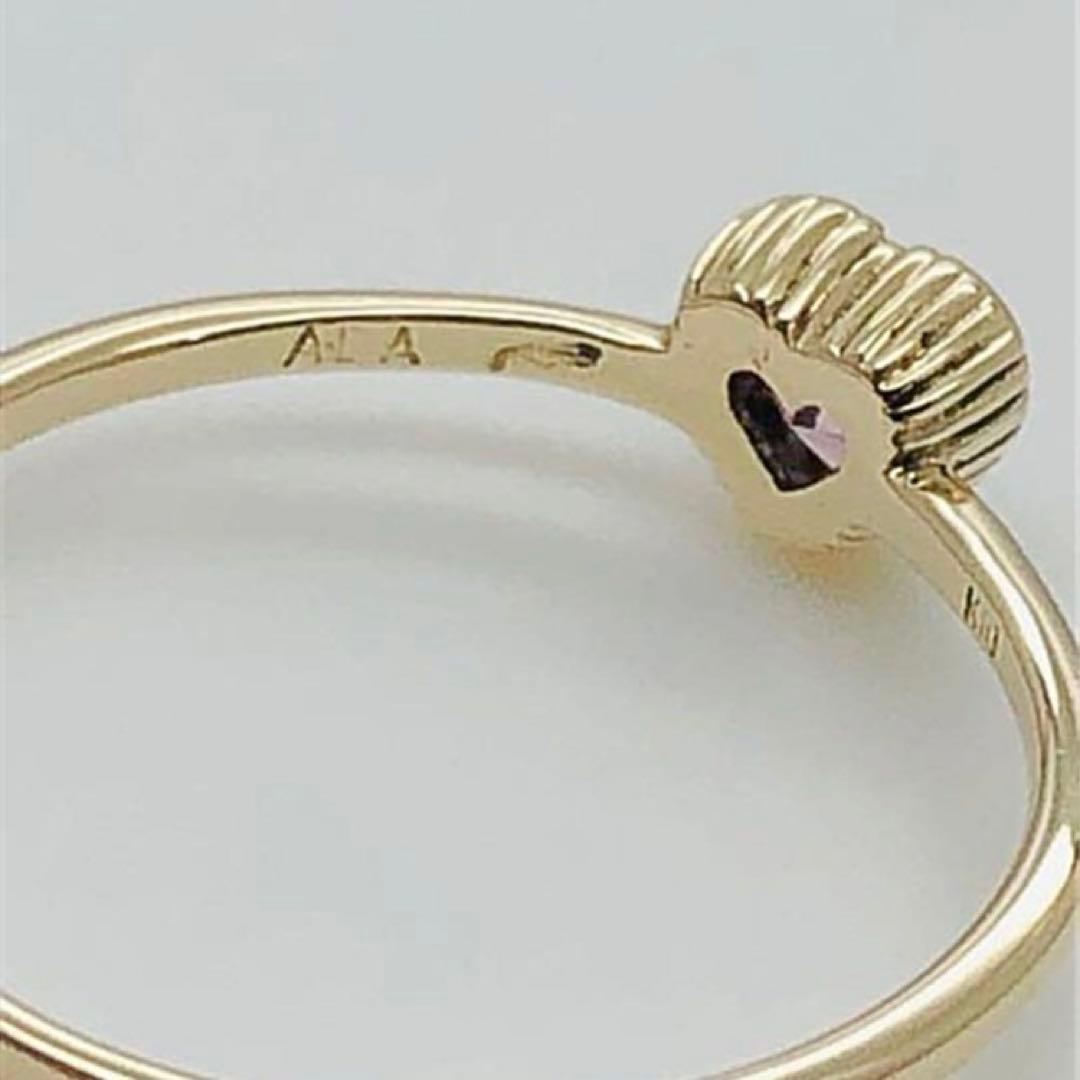 A•D•A k10 YG ハート ルビー リング　　8号