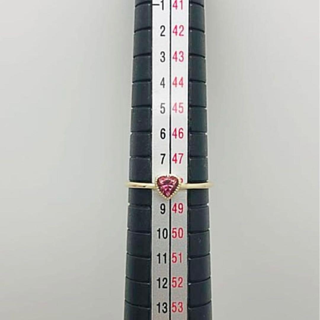 A•D•A k10 YG ハート ルビー リング　　8号