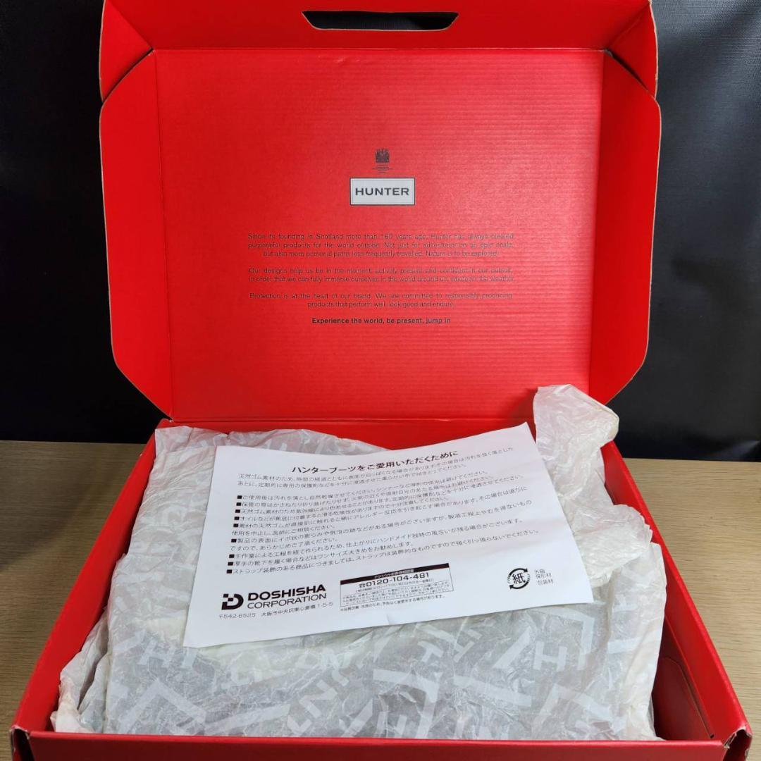 ★未使用　HUNTER　レインブーツ　ショート バック アジャスタブル　UK5