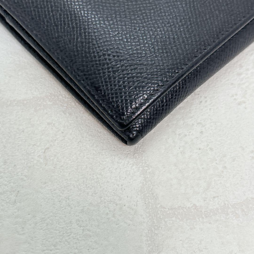 美品✨ブルガリ BVLGARI ロゴリング 長財布 ブラック 黒 シルバー金具