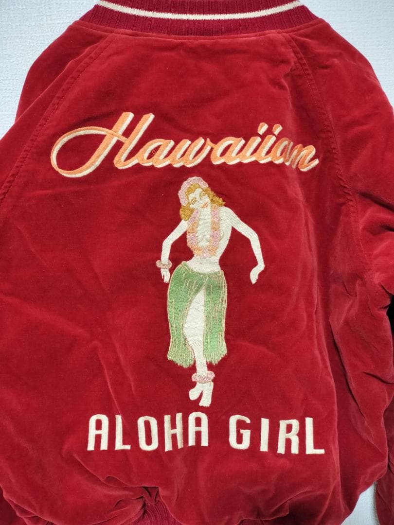 ヒステリックグラマー ベロア リバーシブルスカジャン リネン混 日本製 刺繍 M