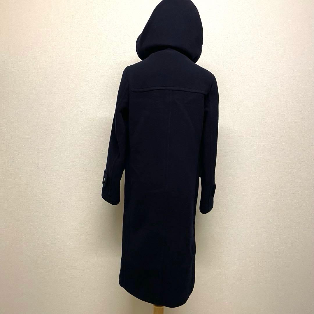 なん 様　MACPHEE ウールネイビーメルトンロングダッフルコート34