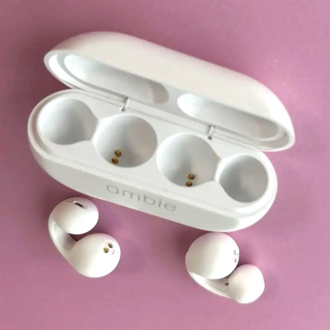 ambie ワイヤレスイヤホン ホワイト　超美品です