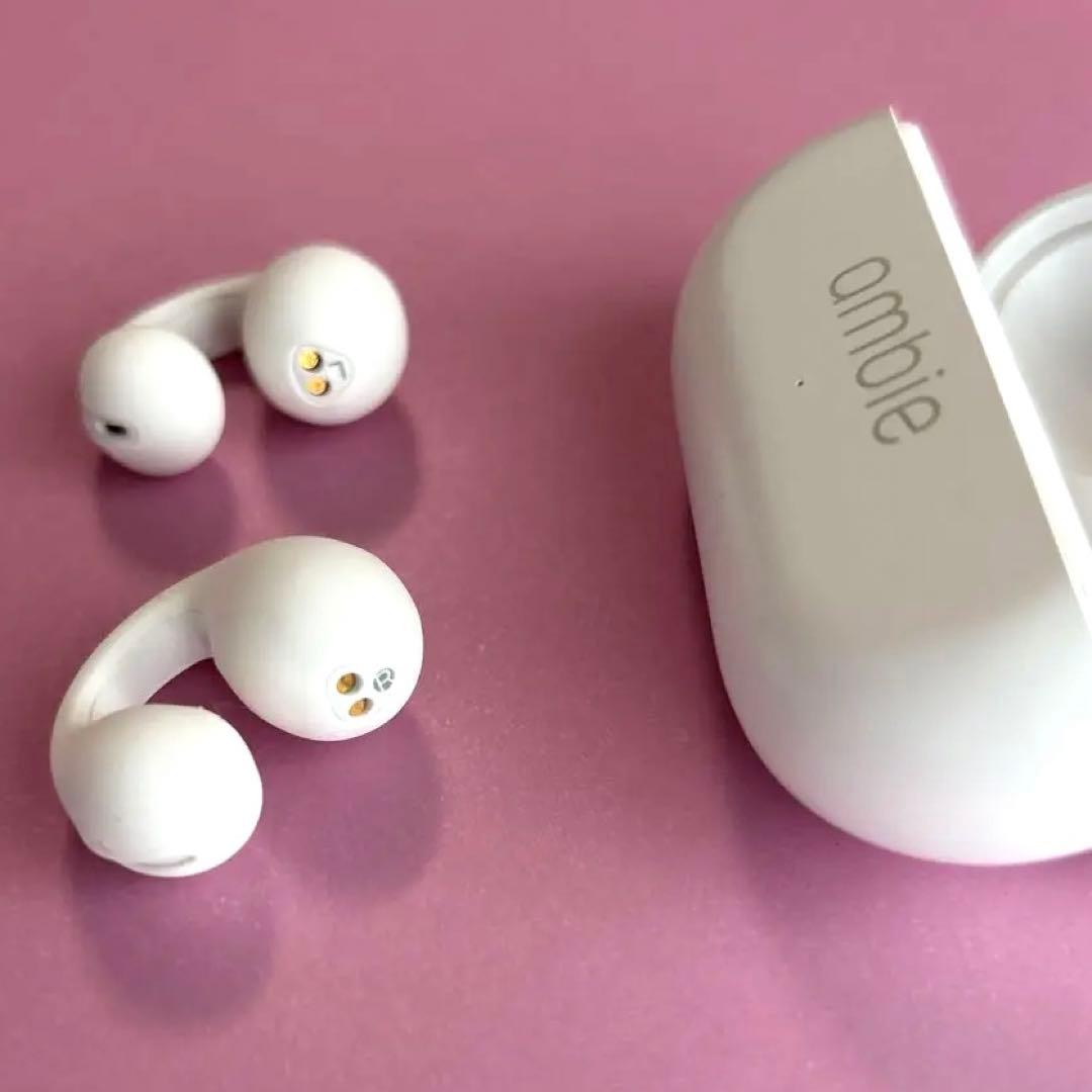 ambie ワイヤレスイヤホン ホワイト　超美品です