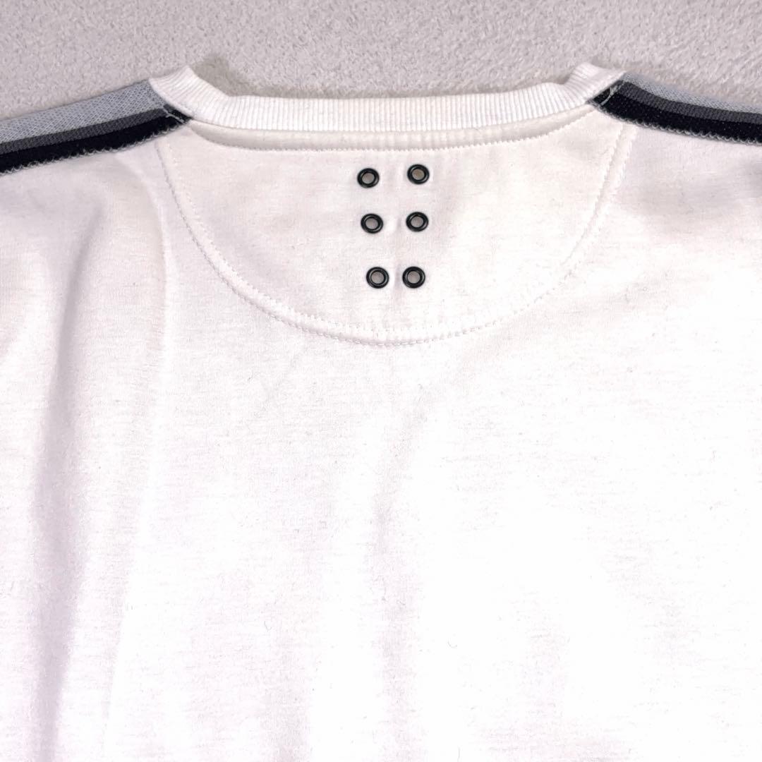 美品【Russeluno】ゴルフ スウェット ビッグロゴ 裏起毛 ホワイト系 4