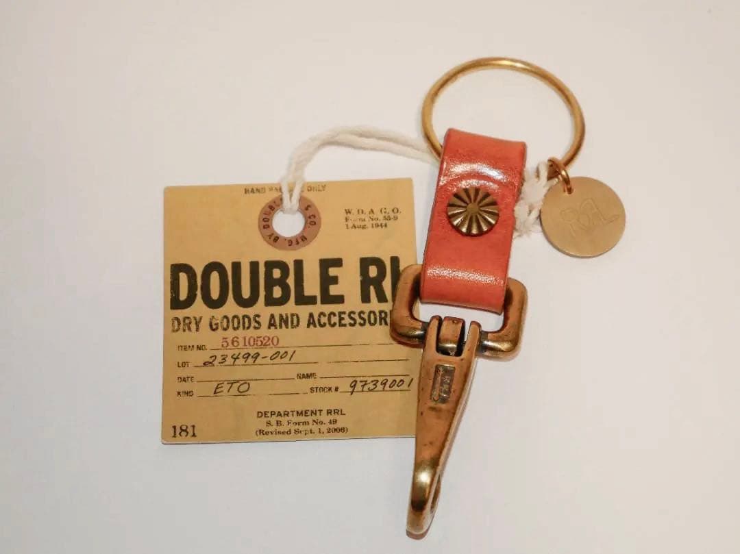 【新品未使用】RRL DOUBLE RL ダブルアールエル レザーキーホルダー