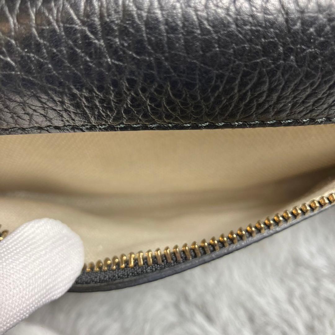 GUCCI ソーホー　リュック　レザー　チェーン　ブラック　保存袋付き