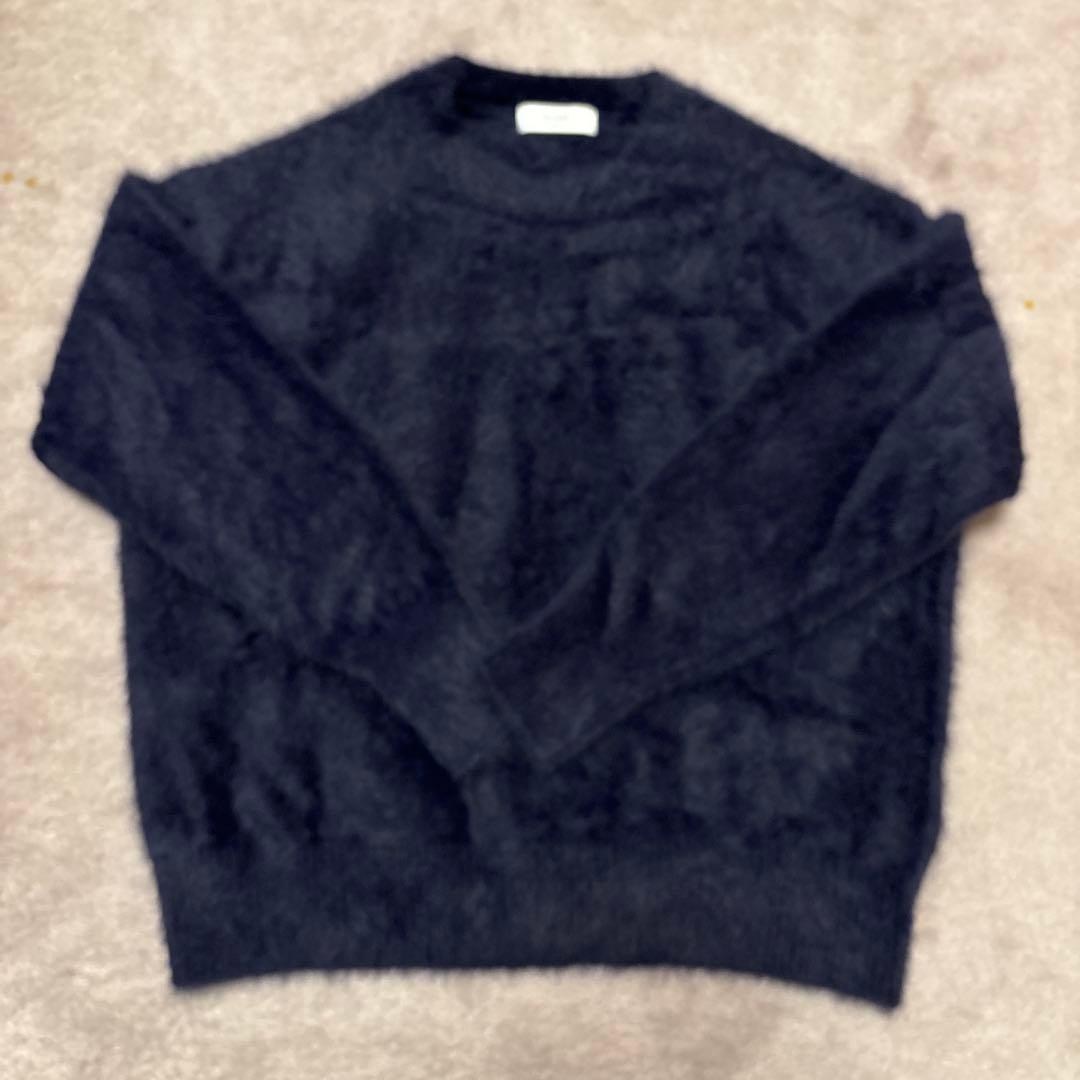 スローブイエナ　フォックスカシミアプルオーバー　ネイビー