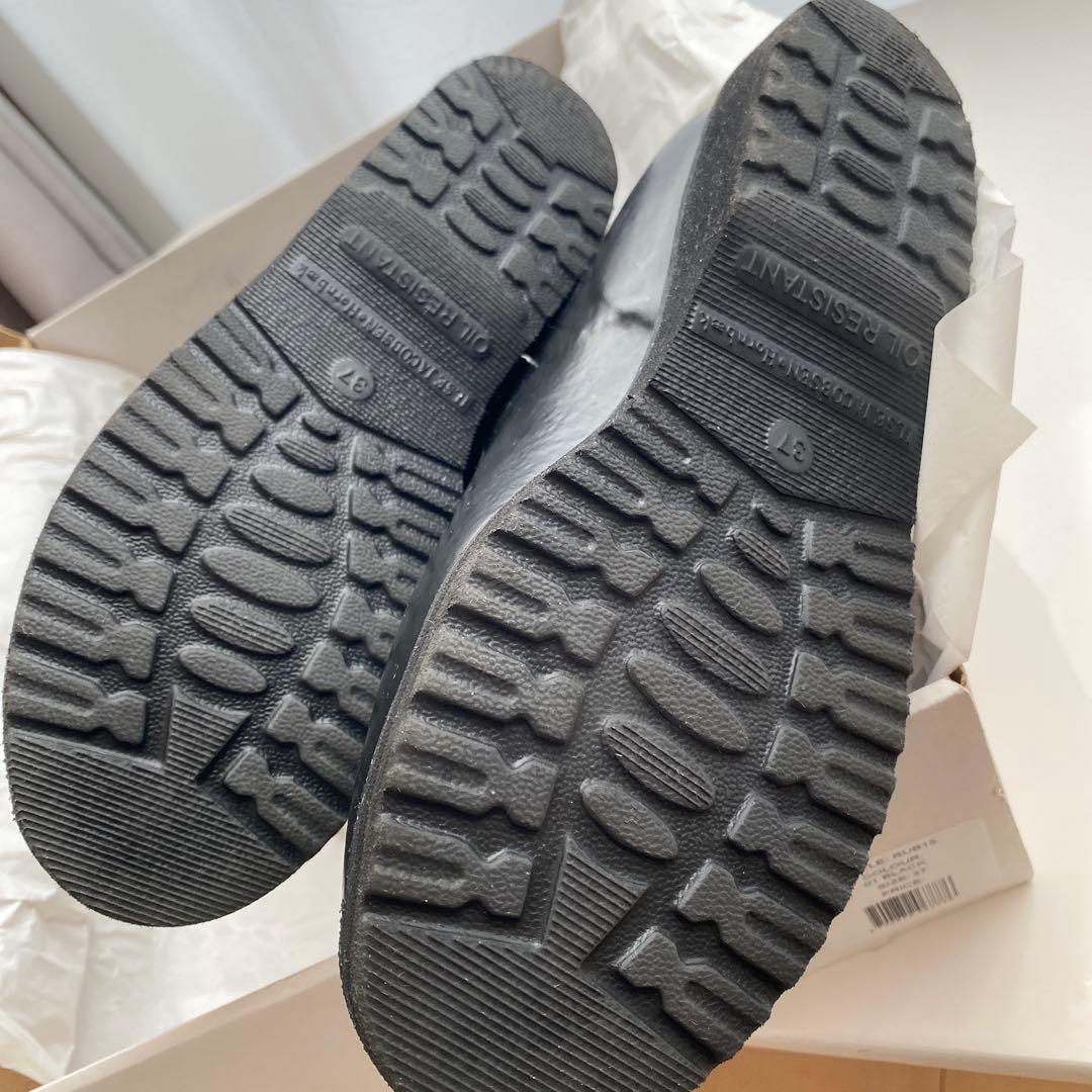 ILSE JACOBSEN レインブーツ レースアップ ブラック 37