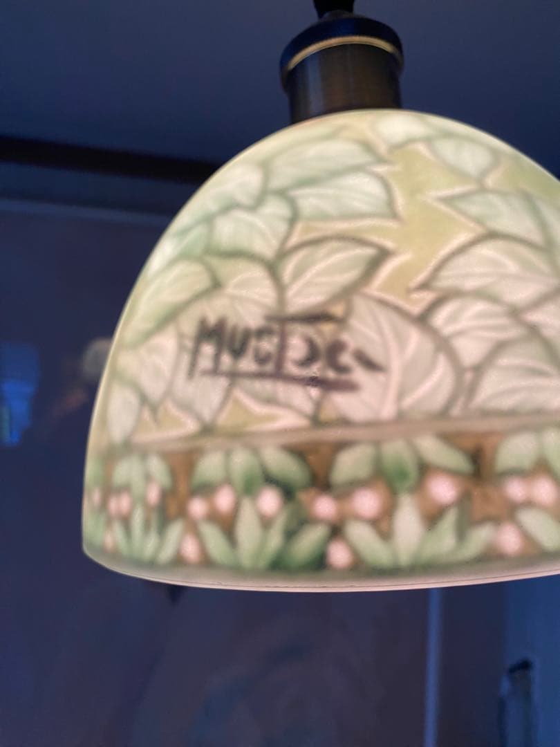 アルフォンス ミュシャ画 ペンダントランプ照明　アンティーク調