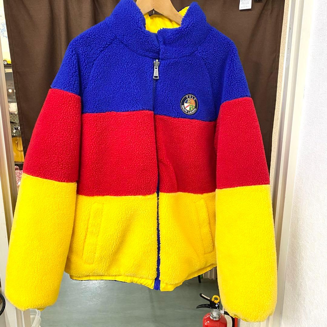 松961 ポロラルフローレン クッキーパッチ ダウン フリース リバーシブル