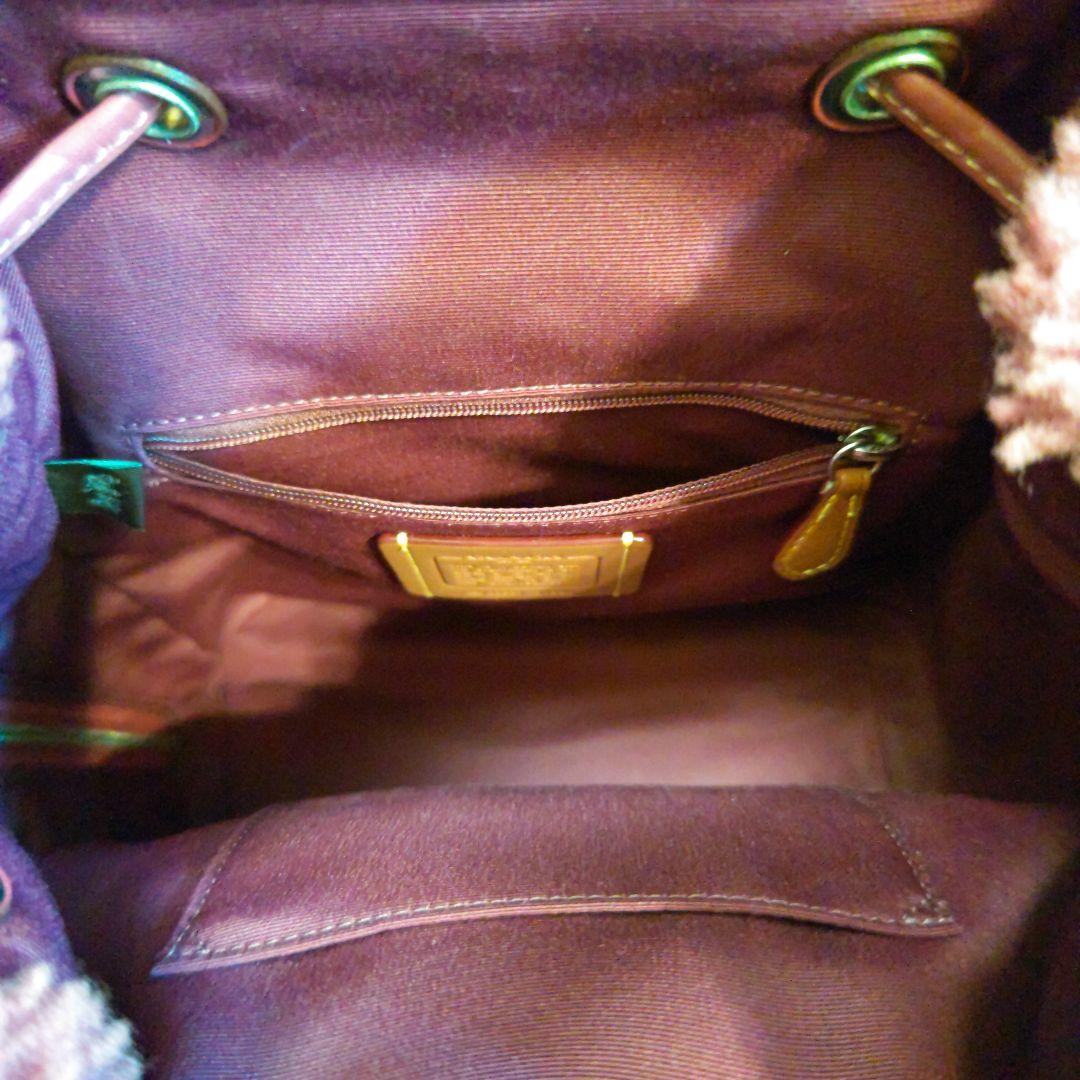 最終お値下げCOACH コーチ リュック バックパック ピンク もこもこ