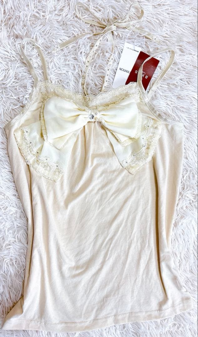 新品 アクシーズファム ビックリボンキャミソール フェアリーグランジ y2k姫系