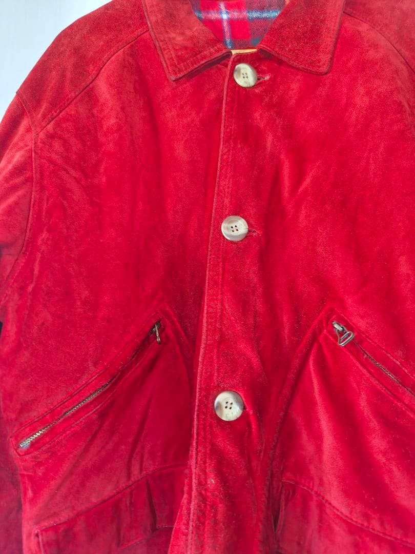 70's〜90's 赤 スウェードコート フランス製