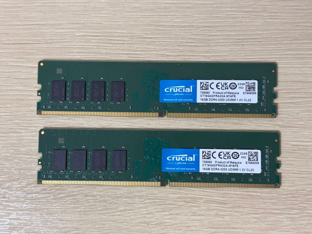 メモリー Crucial DDR4-3200 32GB (16GBx2)