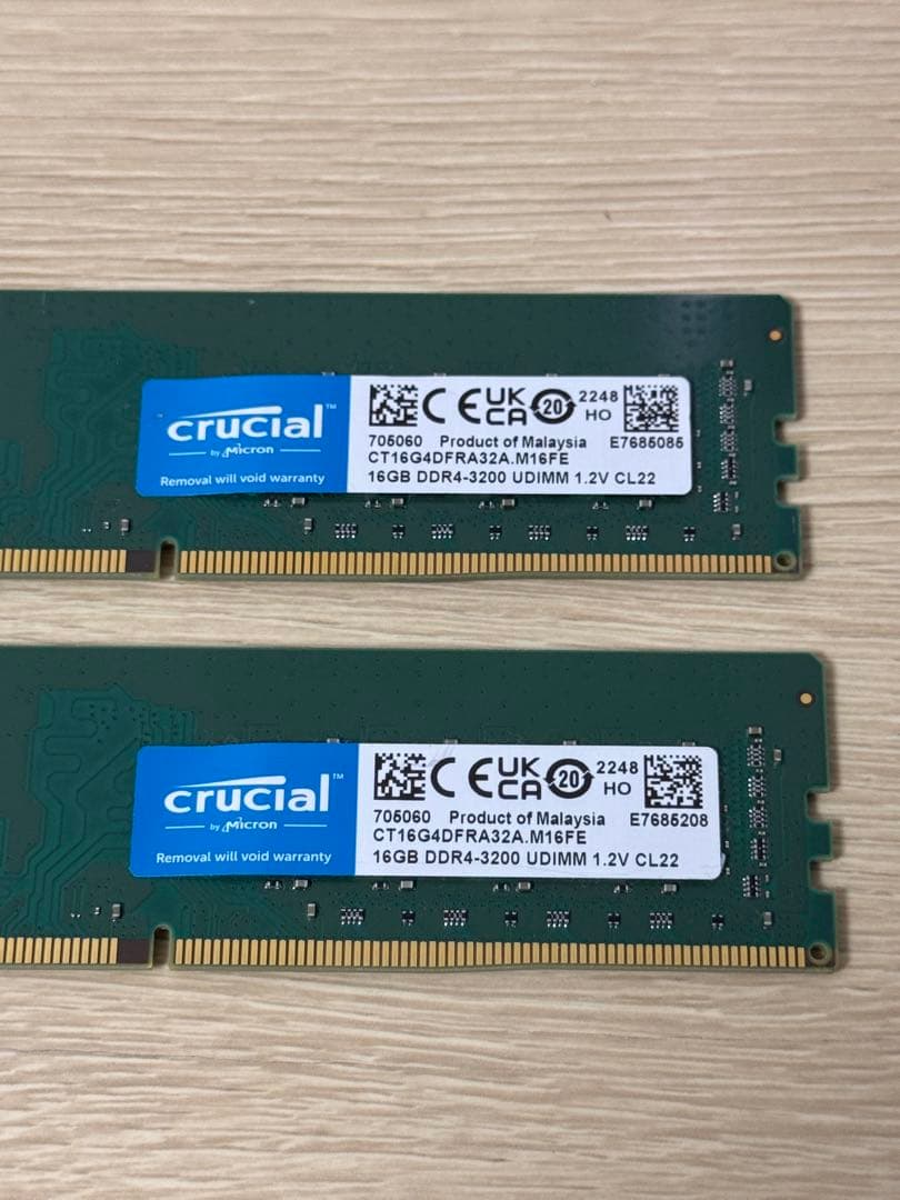 メモリー Crucial DDR4-3200 32GB (16GBx2)
