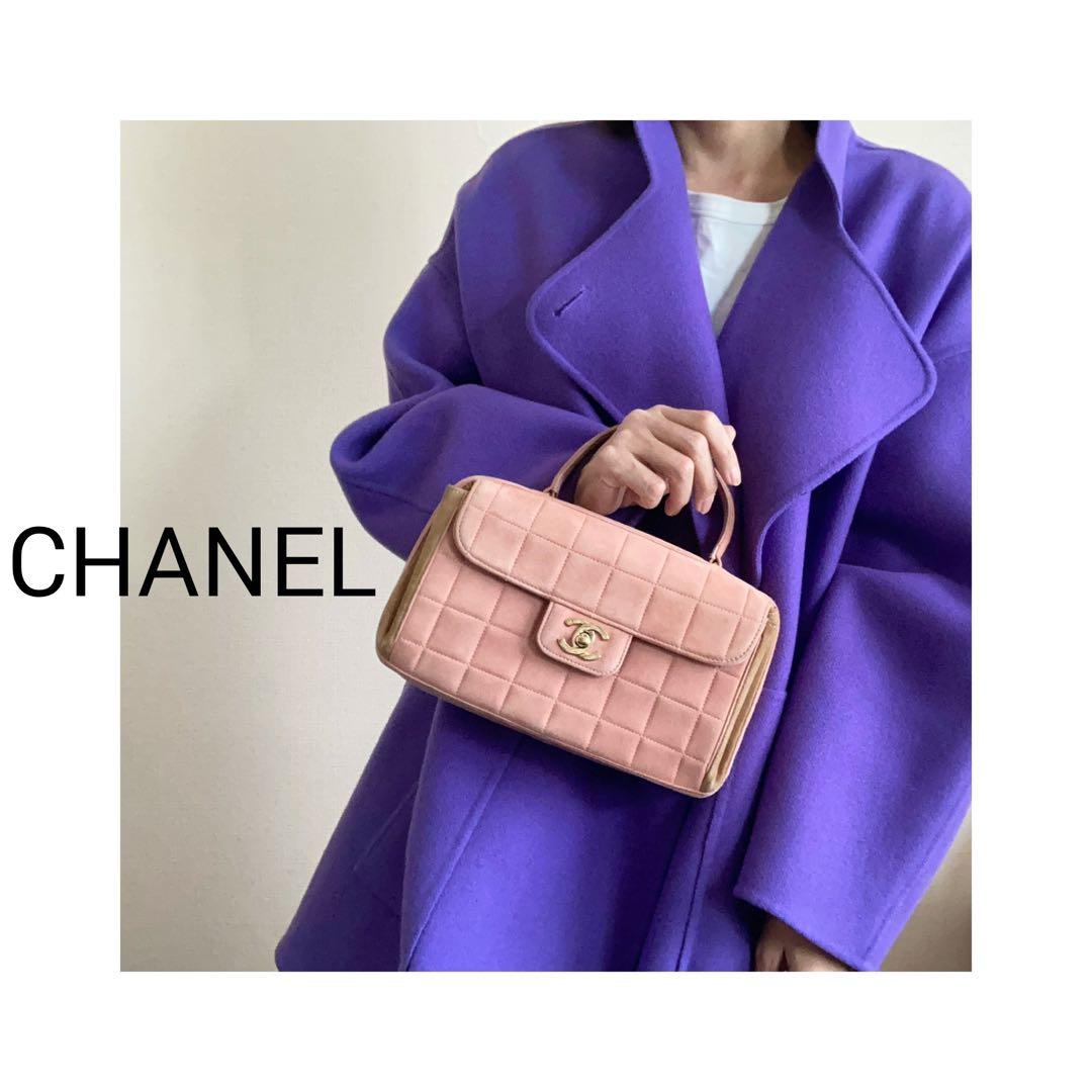 ローズマリー様♡CHANEL スエード　バイカラー　ハンドバッグ