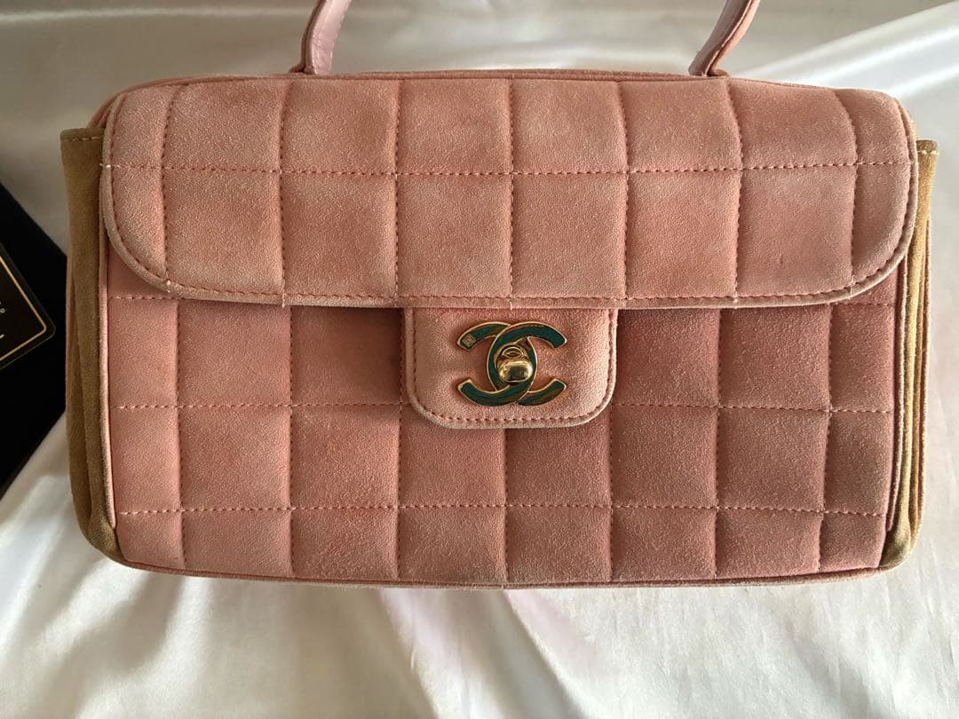 ローズマリー様♡CHANEL スエード　バイカラー　ハンドバッグ