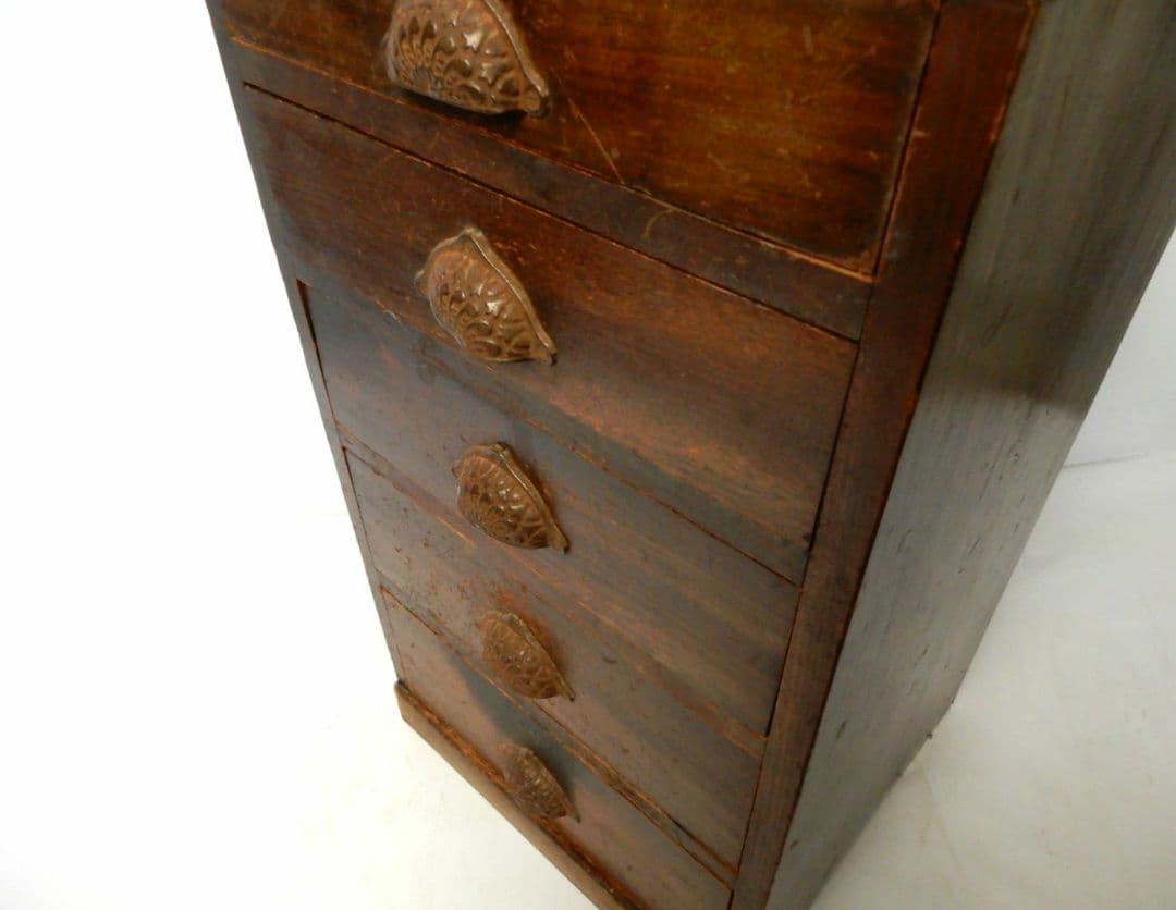 【昭和レトロ アンティーク】引き出し 引き戸 五段