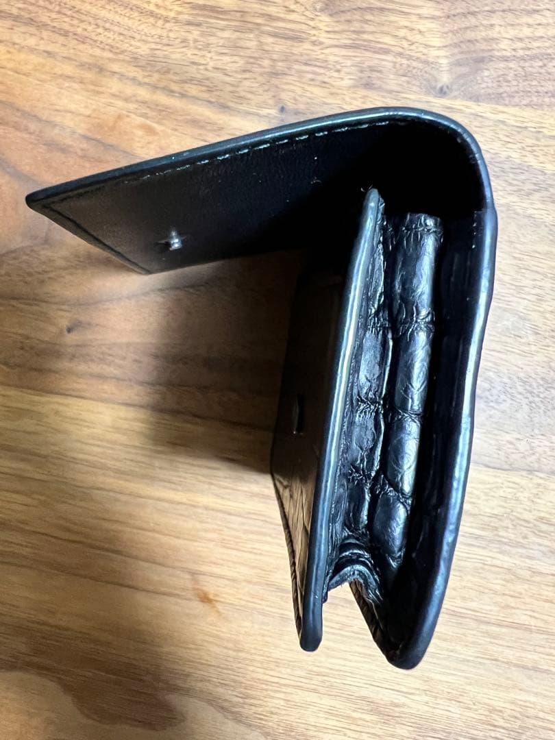 【レア】ボッテガ・ヴェネタ クロコダイル 名刺入れ ブラック