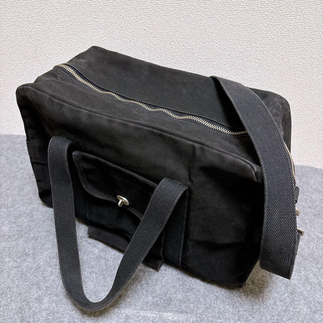 一澤新三郎帆布 2way ショルダーバック ボストンバック ブラック