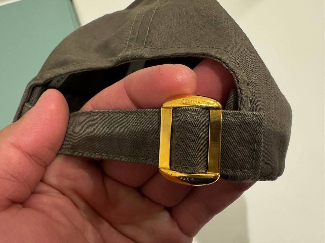CELINE カーキ　ベースボールキャップ