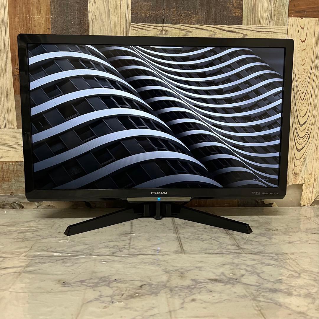 即日受渡❣️全国送料込フナイ24型液晶TV500GB録画機能内蔵。新品リモコンつき