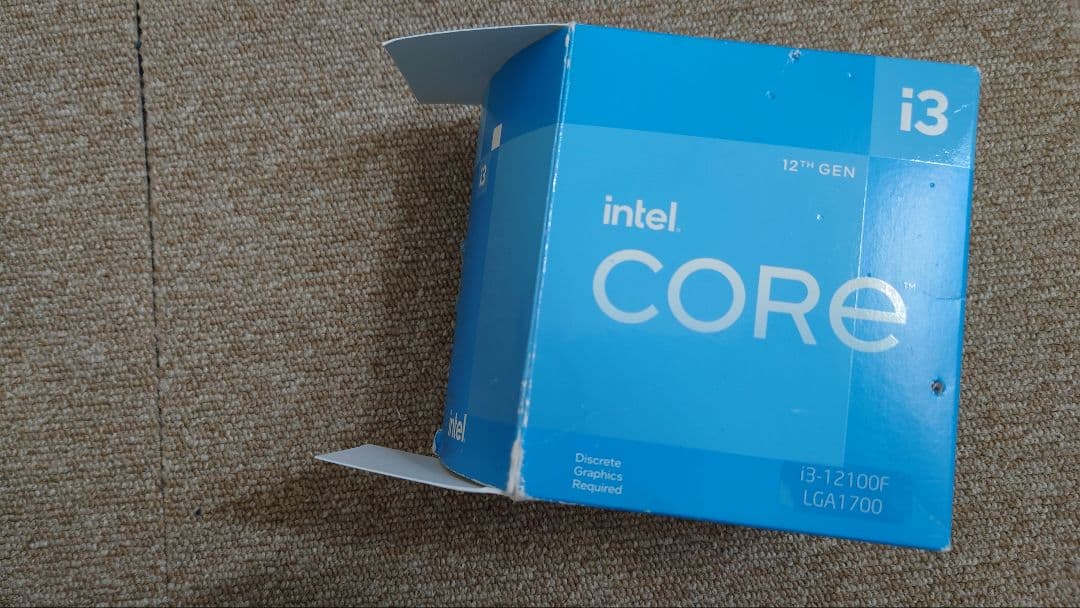 intel core i3-12100 クーラー箱着 動作確認済み