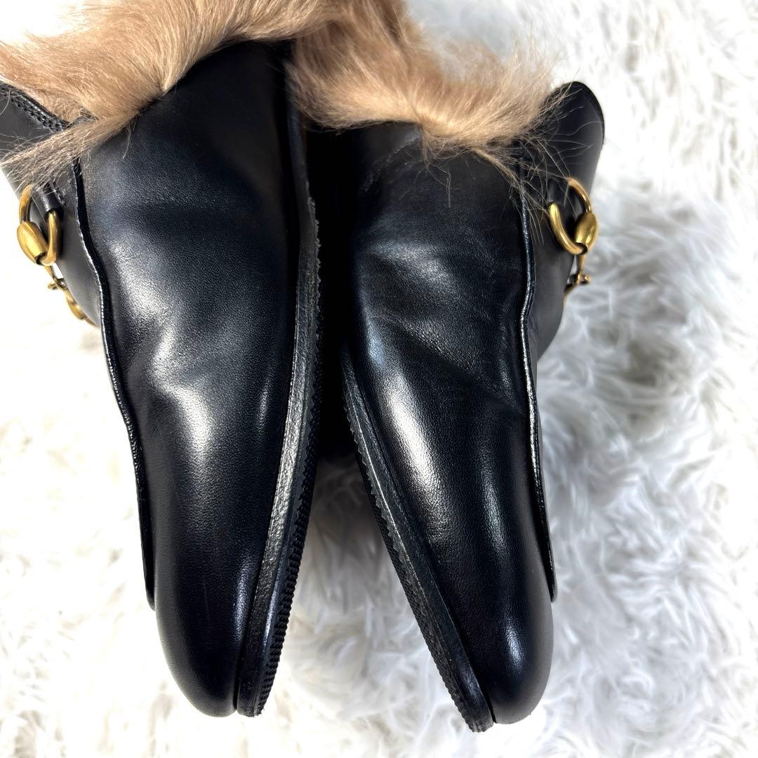 あ*ん様 GUCCI グッチ プリンスタウン ファー ローファーホースビット サ