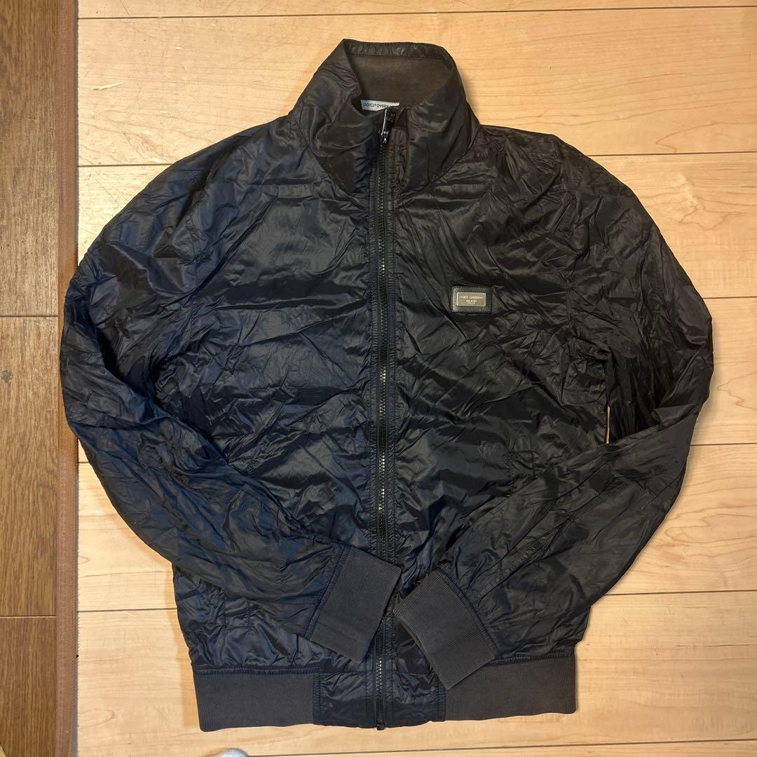 Dolce & Gabbana ブラックナイロンジャケット　46