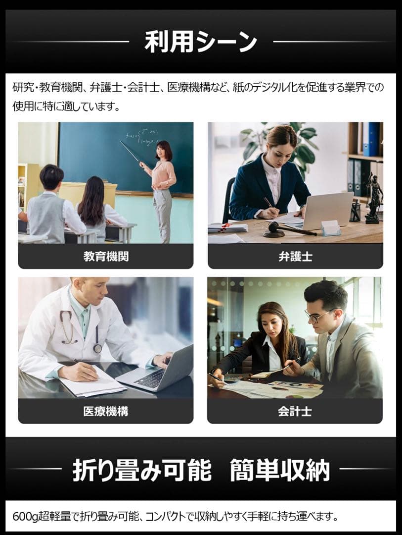 スタンドスキャナー 超軽量600g・2000万画素・最大A3サイズ原稿まで対応