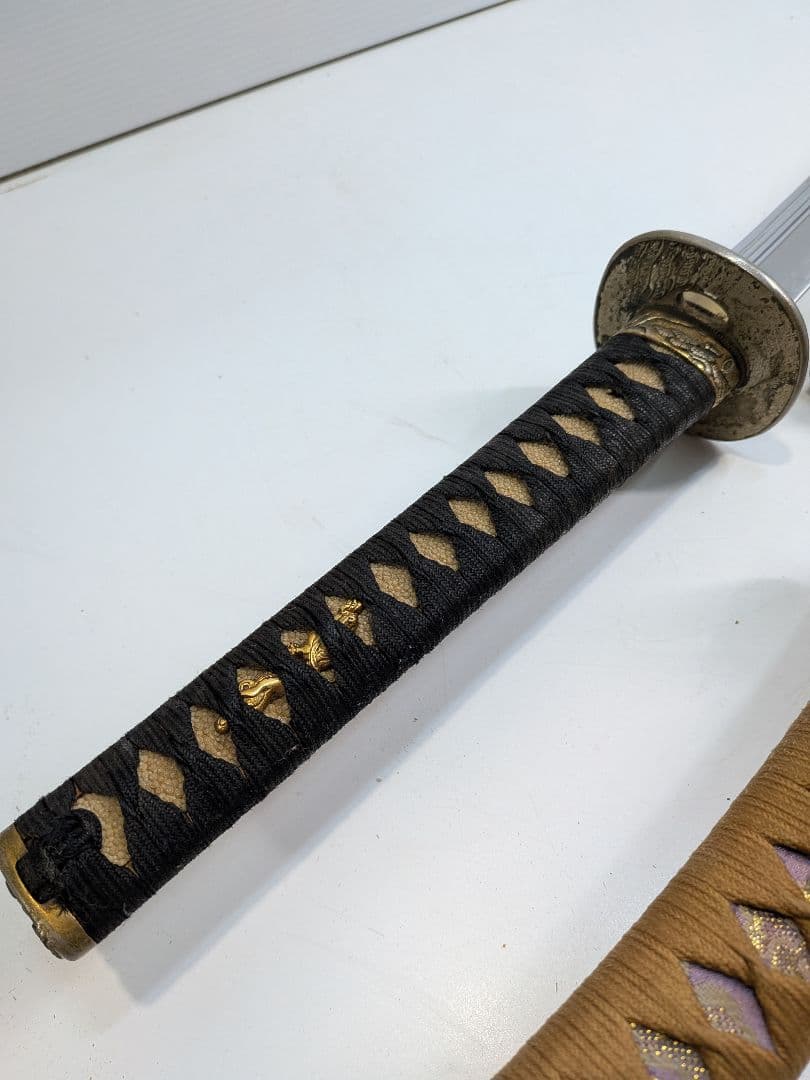 P023 ​模造刀 2本セット 鉄製 太刀 打刀 日本刀 美術刀 ディスプレイ用