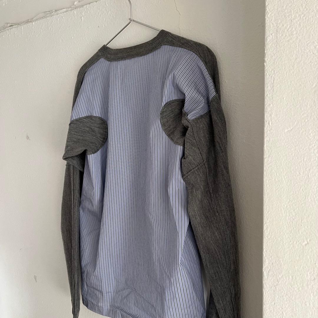 COMME des GARCONS SHIRT｜ストライプシャツ切替ニット