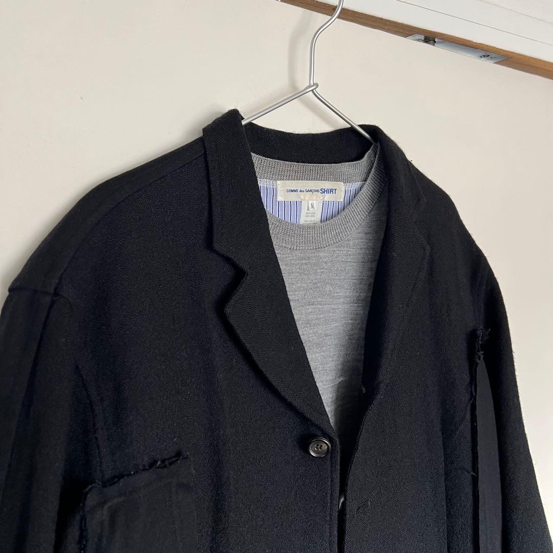 COMME des GARCONS SHIRT｜ストライプシャツ切替ニット