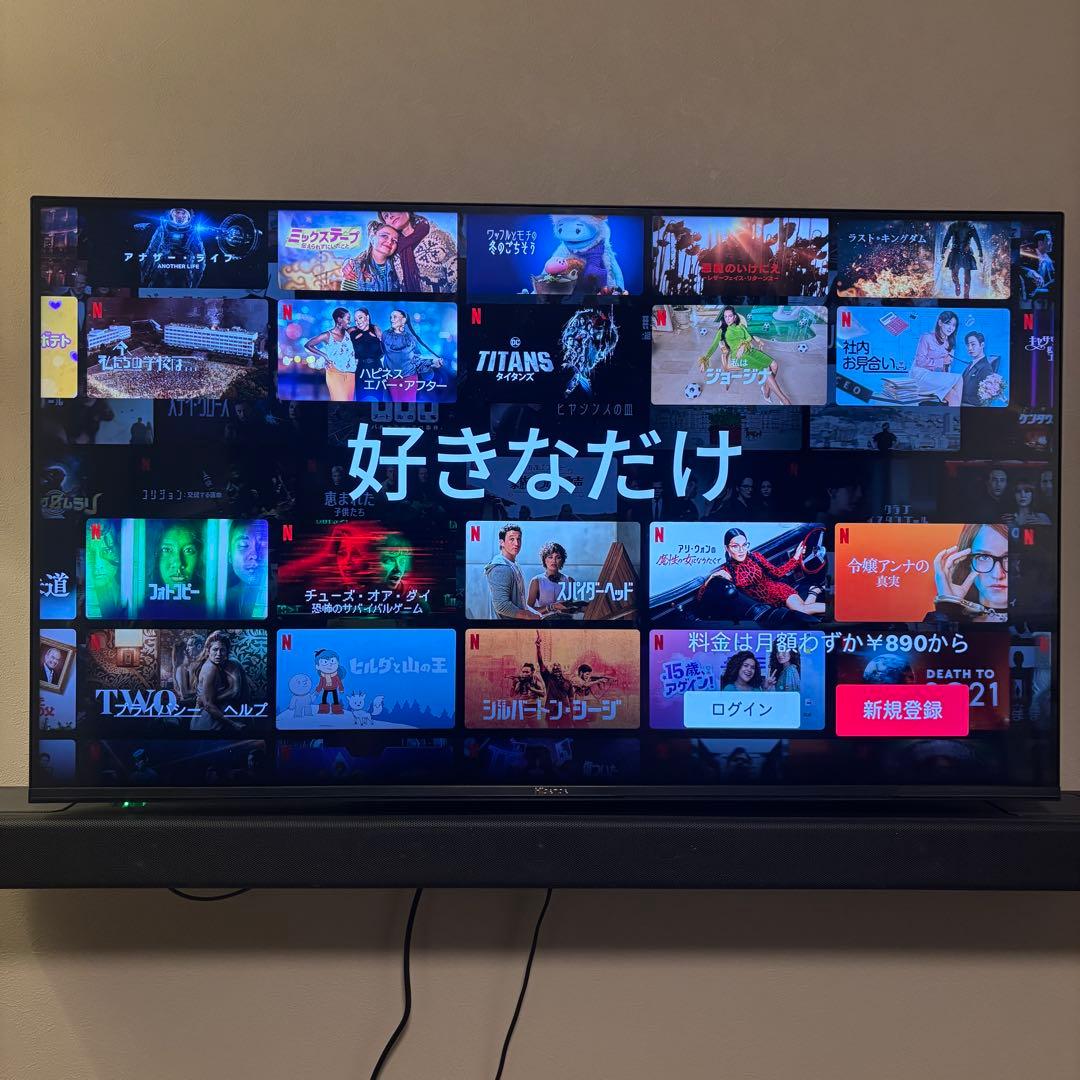 【美品】ハイセンス　４Ｋチューナー内蔵４３Ｖ型液晶テレビ　４３Ｅ６０００