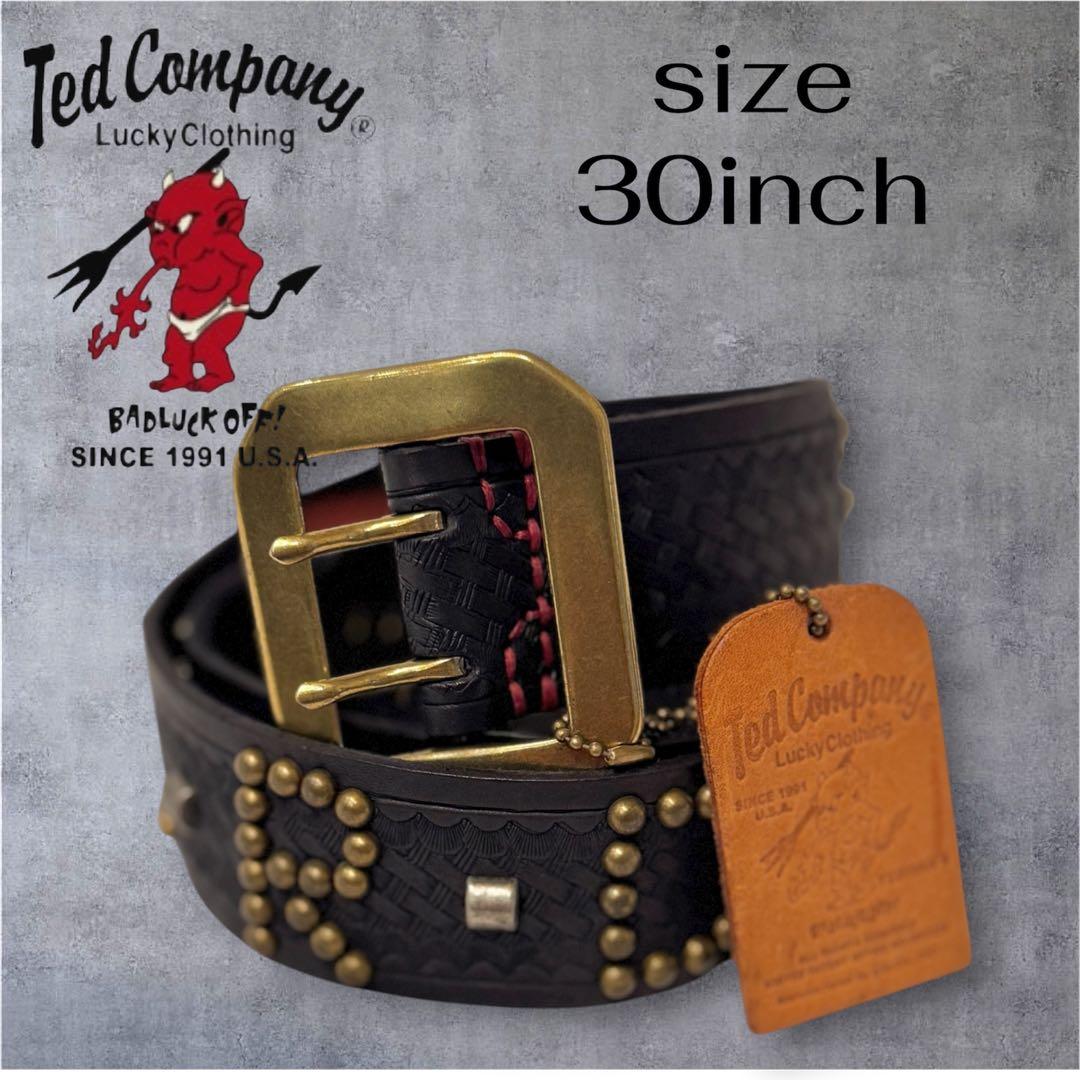 Ted Company スタッズレザーベルト 30inch タグ付き　当日発送