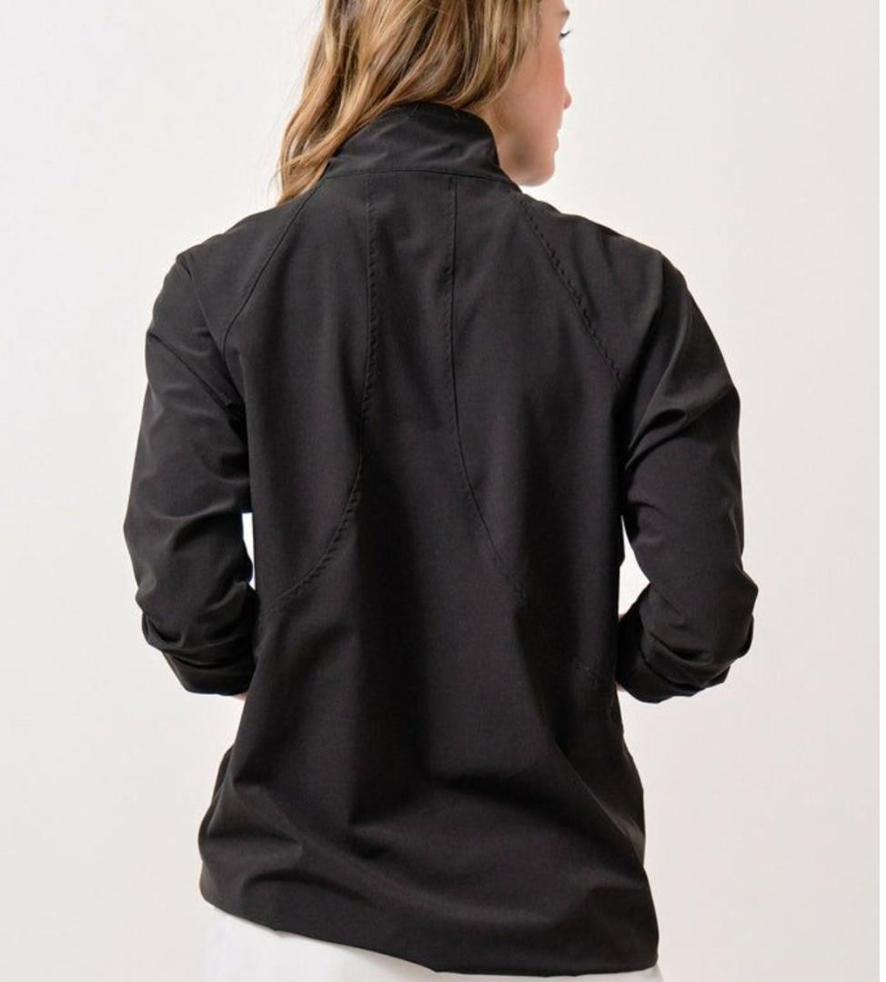 新作 LIJA レディース テニス ジャケット テニスウェア アウター ブラック
