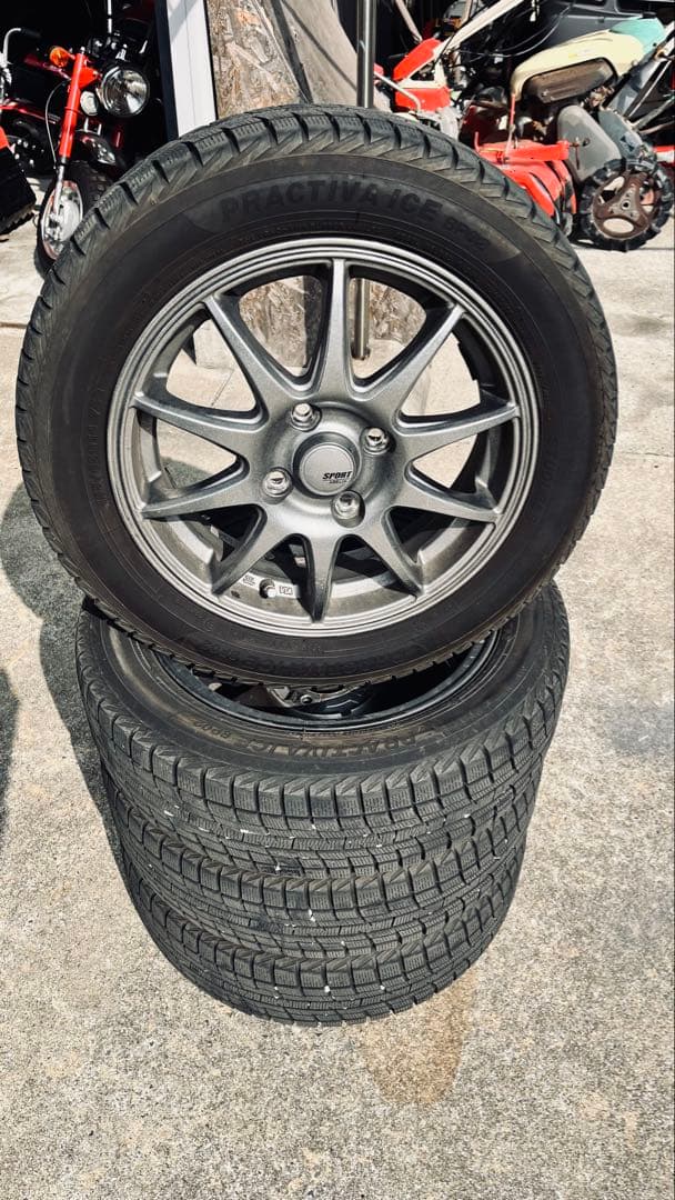 早い者勝ち!! 　スタッドレス4本セット　軽自動車に!! バリ山