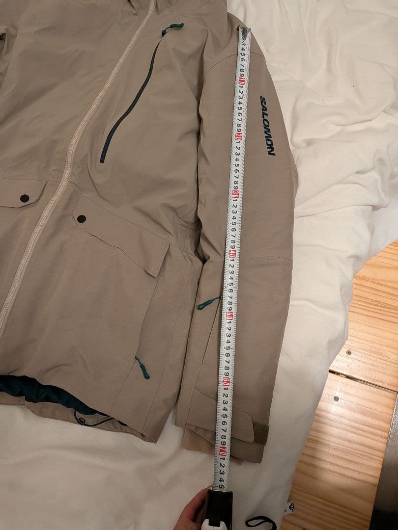 値下げ‼️SALOMON スノーボードジャケット L ベージュ　セット