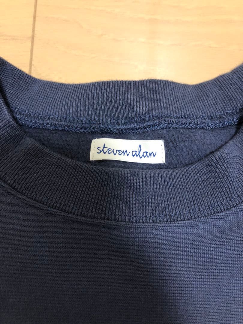 スティーブンアラン 起毛　裏毛セットイン クルーネック スウェット　L