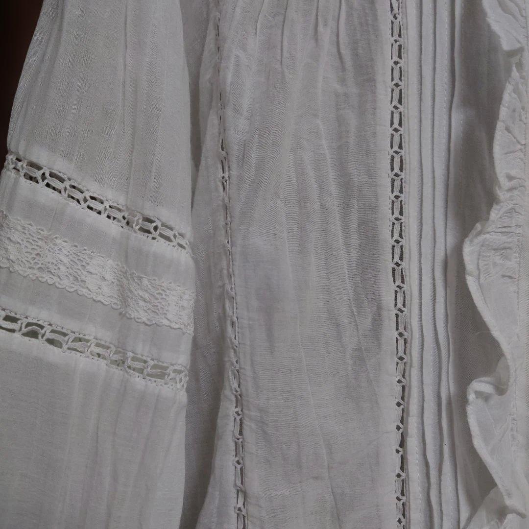 ISABEL MARANT ÉTOILE ピンタック フリル レース ブラウス