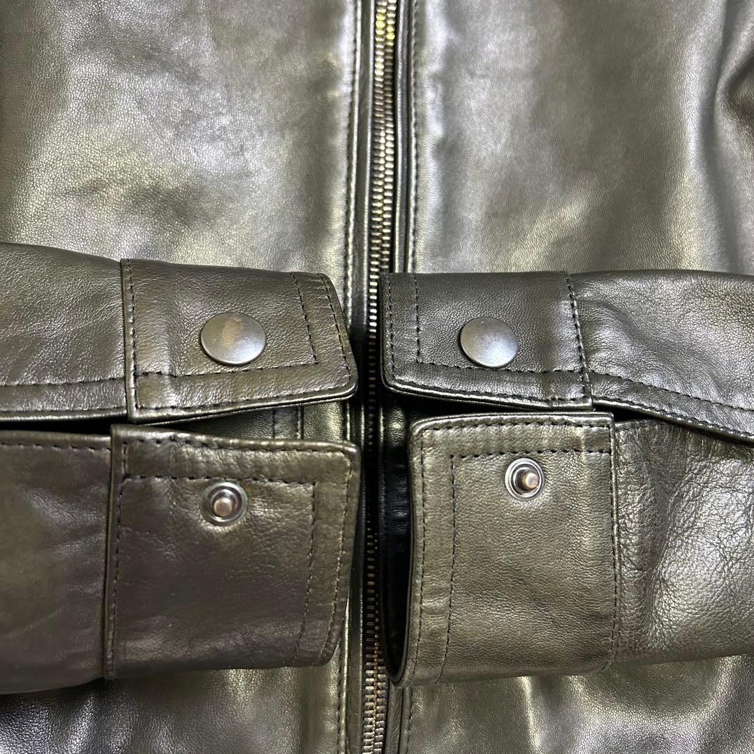 【ITALY製】EMMETI レザージャケット JURI 黒 44