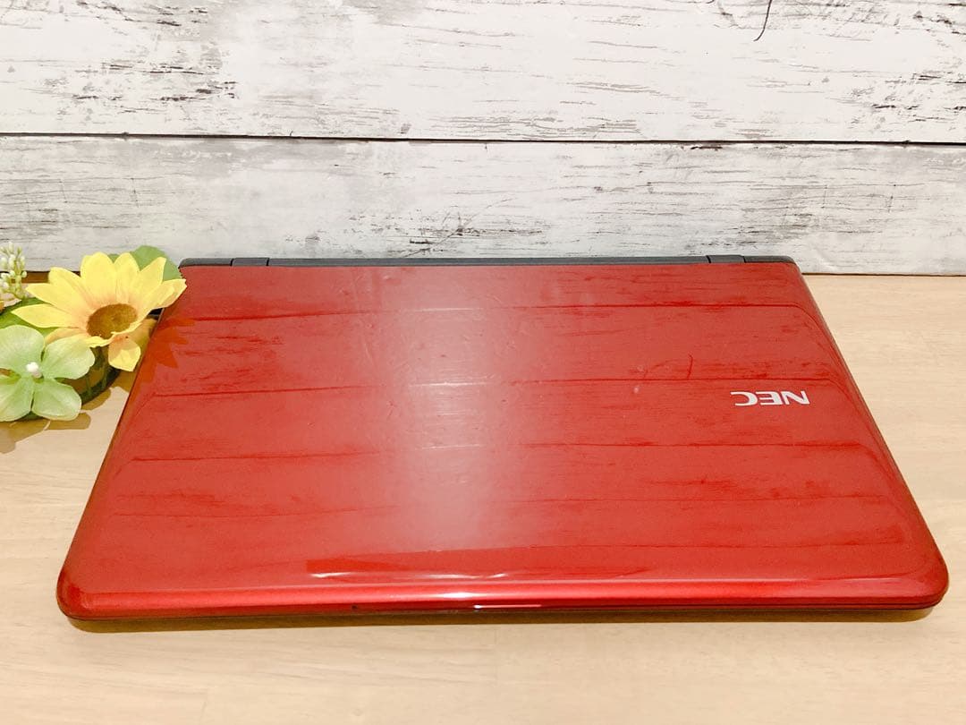 【特価❣】人気のレッド❣すぐに使える薄型ノートPC❣LavieS