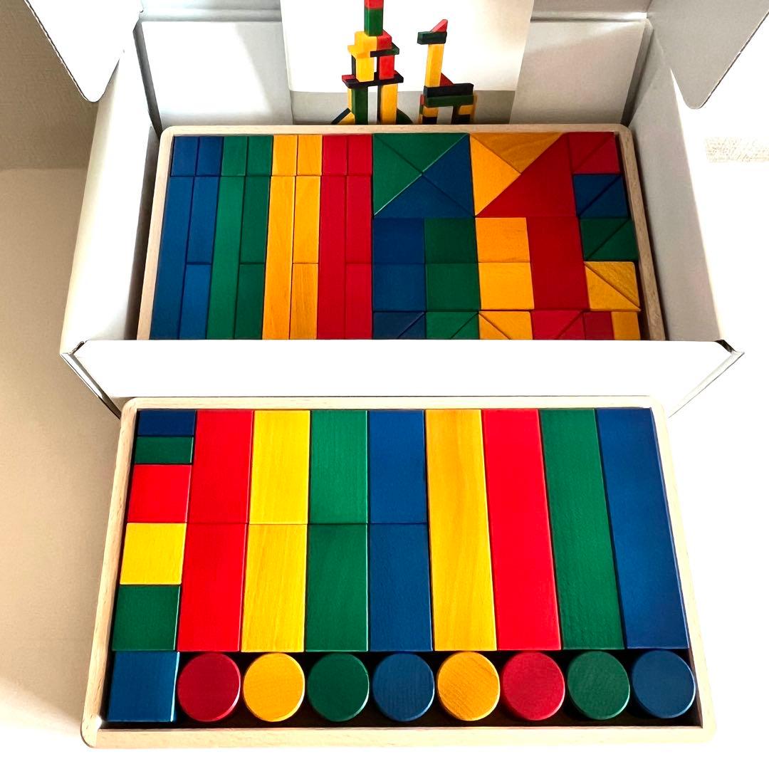 伸芽会 教材積み木 テキスト付き 美品