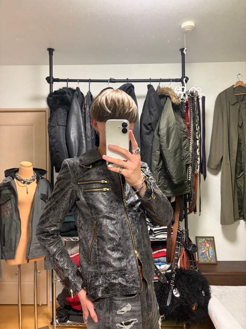 y2k archive vkei レザージャケット お兄系 ギャル　平成