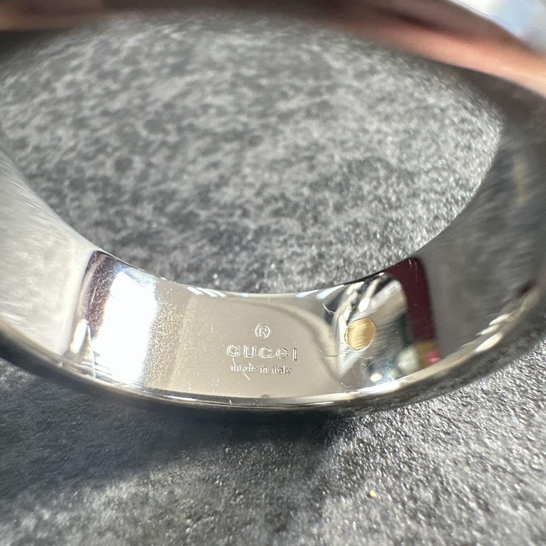 GUCCI ロゴ入りリング シルバー/ゴールド