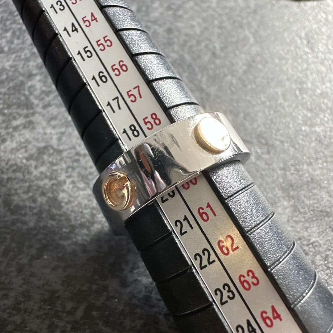 GUCCI ロゴ入りリング シルバー/ゴールド